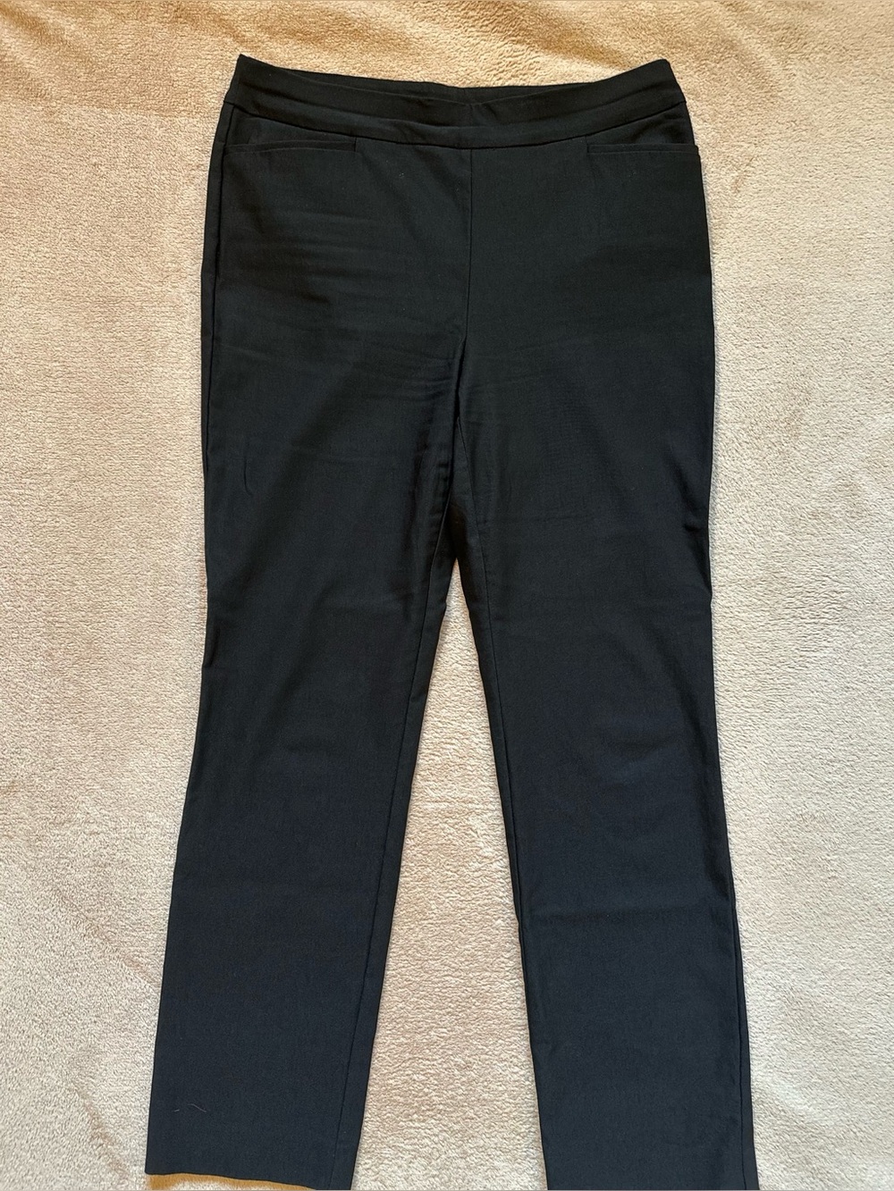 Chico’s tummy control pull on black travel pants